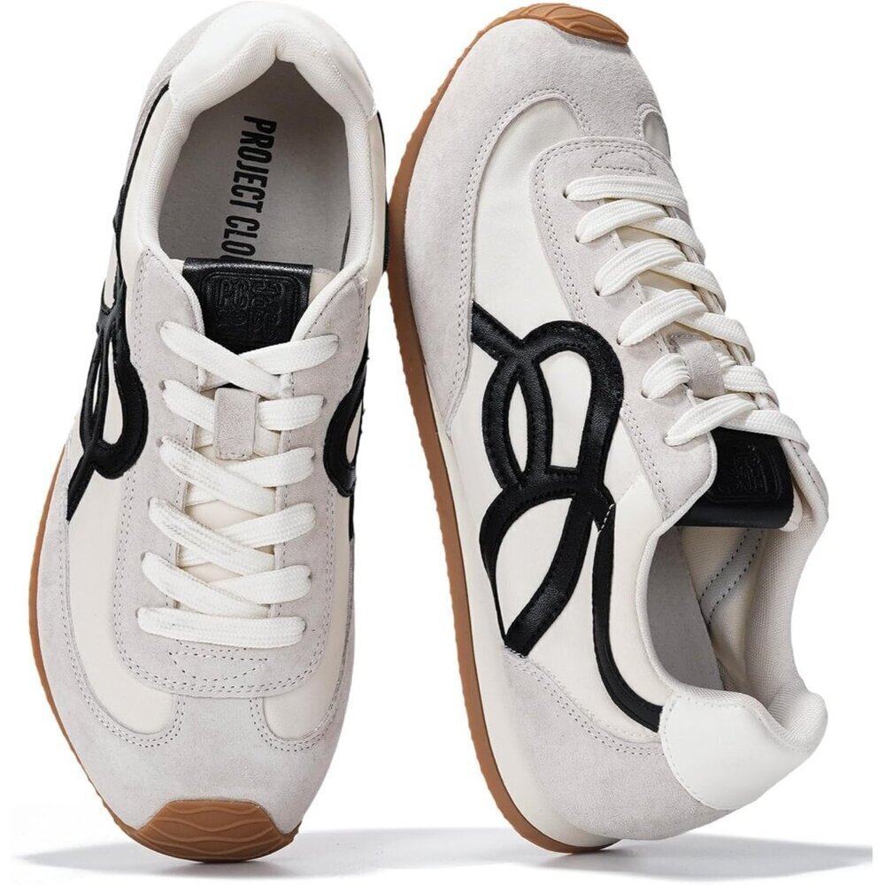 Women's White Memory Foam Shoes Lightweight Nonslip Walking Comfort Sneakers